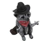 Fockety Raccoon Figurine, Raccoon Figurine Resin Family Set Wild Animal Set for Collection Science Educational Prop Desktop Decoration