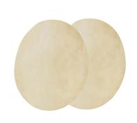 Fockety Replacement Drum Head for Bongo Drums: 2PCs Faux Buffalo Leather with Clear Sound, Durable and Transparent, for African (9.0 inches)