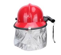 Fockety Rescue Helmet, Super Strong Protective Firefighter Helmet with Headlight, Adjustable Buckle Design Safety Helmets for Fire Fighting, Earthquake, Construction and Mining