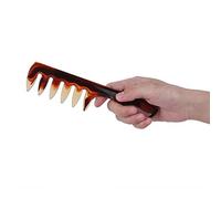 Fockety Retro Men's Wide Tooth Comb Anti-static Oil Hair Comb for Hairstyling At Barber Shops Resin Material (2 wide tooth handle models)