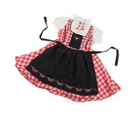 Fockety Retro Wench Costume Oktoberfest Dirndl Dress with Apron (#10)