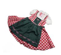 Fockety Retro Wench Costume Oktoberfest Dirndl Dress with Apron (#21)