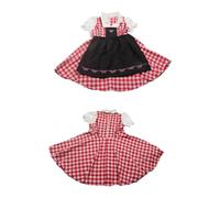 Fockety Retro Wench Costume Oktoberfest Dirndl Dress with Apron (#9)