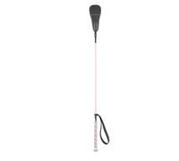 Fockety Riding Whip, 68cm Equestrian Dressage Crop PC Fiber Whip Rod with Non Slip Handle Rubber Wrist Strap Leather Tip, for Horse Training Shows (Roseate)