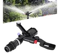 Fockety Rotating Nozzle Spraying Tool for Agricultural Irrigation, 5Pcs Plastic Garden Nozzle for Garden/Lawn/Farmland, 3/4in DN20 Male Thread, Black