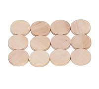 Fockety Round Wood Chips 1.2 Inch, 50 Pieces Wooden Circles for Wedding Decorations, Party Decoration, Plane Wood Crafts for Developing Hands-on Ability