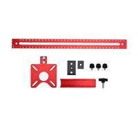 Fockety Router Circle Cutting Jig, 400mm Maximum Cutting Diameter Aluminum Alloy Woodworking Tool with Movable Limit Block and Clear Scale Ruler for MDF Particleboard Solid Wood Large