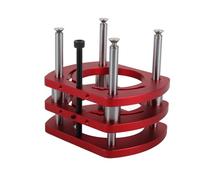 Fockety Router Lift System, Aluminum Alloy Router Lift Base Plate 4 Jaw Clamping for Small Trimming Machines, for Table Saw Insert Base Plate, Small Gong Machine
