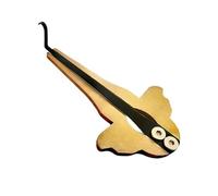Fockety Russian Ethnic Jaw Harp, Beginner Mouth Harp Musical Instrument with Bright and Pure Tone, Portable Metal Jaw with a Primal Tribal Character for Beginners Kids Adults (Triangle)