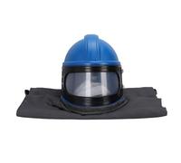 Fockety Sandblaster Helmet, 1/4in Inlet 13mm Thread Sand Blasting Hood Cap Sandblast Helmet with Thermostat for Spraying Cutting Painting Cleaning