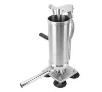 Fockety Sausage Stuffer, 3L Large Capacity Stainless Steel Vertical Sausage Maker with 4 Plastic Stuffing Tubes, Meat Stuffer for Home Kitchen Restaurant