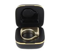 Fockety Scroll Ring, Hands-Free Video Scrolling Portable Wireless Bluetooth Remote 30 Feet Range Long Battery Life TikTok Scrolling Ring, Bluetooth Page Turner with Charging Case for (Golden)