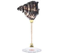 Fockety Seashell Conch Cup, Elegant Cold Drink Goblet with Unique Shell-Shaped Design, for Wedding Birthday Bridesmaids Anniversary Party Table Decoration (Black)