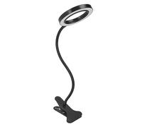 Fockety Selfie Ring Light, 40 LED USB Desk Lamp Clip on Light with 3 Color Modes & 10 Dimmable Brightness, 360° Flexible Gooseneck Eye Protection Desk Light for Reading, Makeup, Fill Light