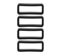 Fockety Silicon Black Watch Buckles Set from 4 for, Comfortable Sports Time for Men and Women (22mm)