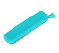 Fockety Silicone Pencil Zipper Pouch, Compact and Easy-to-Clean Silicone Pen Bag for Cosmetic and Business Trip (Green(Small))