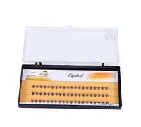 Fockety Soft False Eyelash Extensions Deluxe Lashes Volume 60 BUTTON FLAS FANS 3D Eyelashes for Extended Outer Corners (#01)