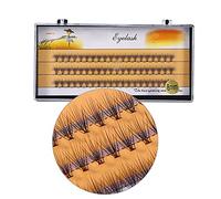 Fockety Soft False Eyelash Extensions Deluxe Lashes Volume 60 BUTTON FLAS FANS 3D Eyelashes for Extended Outer Corners (#02)