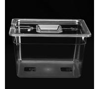 Fockety Sous Vide Container with Lid, 11L Slow Cooker Clear Transparent PC Material Heat Resistant Sous Vide Pot for Immersion Circulator Cookers, for Culinary Precision