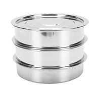Fockety Sprouting Tray, 8.5 Inch Stackable Stainless Steel Seed Sprouter Sprouts Growing Tray with Drain Holes, for Home Kitchen Organic Vegetables Microgreens