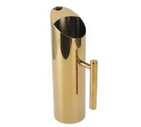 Fockety Stainless Steel Water Pitcher, 1.5L Capacity Metal Pitcher with Handle & Ice Guard, Dishwasher Safe Restaurant Beverage Carafe for Iced/Hot Tea, Juice, Coffee, Milk, Beer (Gold)