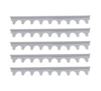 Fockety Stove Gap Covers, 5pcs Soft Silicone Stove Gap Filler for Kitchen Oven Counter Side, Cuttable Range Trim Kit, Counter Cover Oven Fillers for (Gray)