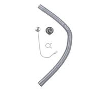 Fockety Straight RV Sink Drain Connector, 40mm Durable ABS and Stainless Steel Material with Rustproof Performance, 30.71in Hose Length for RV and Boat Sinks