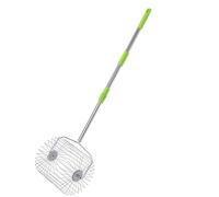 Fockety Tennis Ball Picker, Stainless Steel Efficient Tennis Ball Retriever with Telescopic Handle for Collecting Balls and Fruits, No Bending Over, Lightweight and Portable (S)