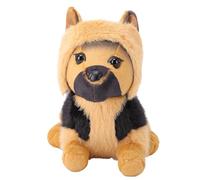 Fockety The German Shepherd Dog, 15.75in Realistic Soft and Cuddly German Shepherd Stuffed Animal, PP Cotton Fluffy Dog Plush Toy Gifts for Kids Friends Birthday Xmas Gift