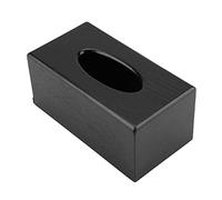 Fockety Tissue Holder Elegance Wood Box for Living Room Bedroom Kitchen, Fine Workmanship Userfriendly Design for a Variety of Home Styles 23 * 12 * 10.5cm (Black)