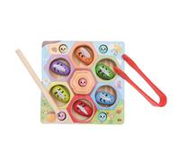 Fockety Toddler Fine Motor Skill Toy, Montessori Wooden Color Sorting Puzzle, Clamp Bee to Hive Matching Game, Early Learning Preschool Educational Gift Toy for 3 Years Old Kids