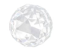 Fockety Translucent Clear Cut Crystal Prisms Glass Ball Hardware Fittings Cut Detail Dreamy Decor for Home Restaurant Hotel (60MM/2.36in)