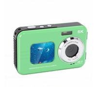 Fockety Underwater Camera, 48MP Autofocus Selfie Dual Screen 11.5ft Water Proof Digital Camera with 32GB Card Fill Light and Storage Bag, USB 700mAh 5K Action for Snorkeling (Green)