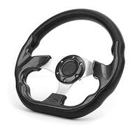 Fockety Universal Carbon Fiber Drift Racing Steering Wheel 12.5" with Horn Button, Upgrade Steering Wheel for Car Modification, Lightweight Aluminum Frame, Carbon Fiber