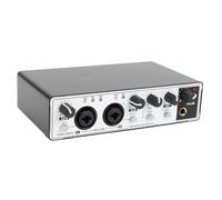 Fockety USB Audio Interface, 24 Bit 192 KHz XLR Input Home Studio Audio Interface with 2 USB Cables, 48V Power, Compact Design, for Recording Music, Podcasting, Streaming (Black White)