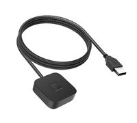 Fockety USB Fingerprint Reader, 360 Degree Touch Full Angle Recognition Fingerprint Scanner with 5 Foot Extension Cable, Hold 10 Fingerprints, Compact Structure for PC and Laptop (Black)