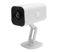 Fockety Video Projector, 360° Rotatable WiFi HD 1080P LED Portable Mini Projector with Speaker, Multimedia Home Theater Movie Projection for Smartphone, Tablet, Laptop (White)