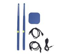 Fockety Virtual Electronic Drum Set, 3D Motion Sensing Portable Air Drum Sticks with 8 Sounds, RGB Smart Electric Drumsticks for Beginners, Adults, Kids, Home & Party (Blue)