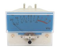Fockety VU Meter, 12V High Accuracy ABS Plastic Pointer Type Dial 40ma Backlight LED Direct Display VU Meter Header Easy to Use Compact Portable DB Level Header for Recording Studio