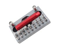 Fockety Watch Tools Kit, Stainless Steel Watch Crown Removal Tool Hand Removal Case Opener with Nonslip Red Handle and Base, Repair, Easy Assembly