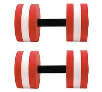 Fockety Water Dumbbell, 2 PCS EVA Sports Aquatic Exercise Dumbbells, Water Floating Yoga Exercise Swimming Pool, Sports Aquatic Set for Men Women Kids (Red)