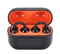 Fockety Wireless Earbuds, Bluetooth 6.0 Headphones HiFi Stereo with 30H Playback, LED Display, Remote Photography, Earphones for Sports, Workouts, Travel, Custom Wallpaper Via APP (Black and Orange)