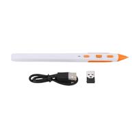 Fockety Wireless Mouse Pen, Ergonomic Pen Mouse with 800 1200 1600 DPI Adjustable, PPT Flip Function, 10M Range, Compatible with Windows Mac OS Laptops Desktops Tablets Smartphones (White)