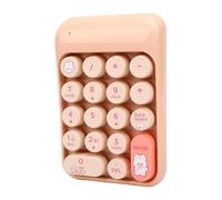 Fockety Wireless Number Pad, 18 Key 2.4G Cute Colorful Numeric Keypad Numpad Portable Financial Accounting Number Keyboard Extensions for PC Laptop Desktop Notebook (Milk Tea Color)