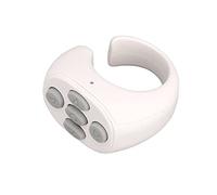 Fockety Wireless Smart Ring Controller Page Turner for Videos, Long Control Distance Remote Control Page Turner, Lightweight ABS Material (White)