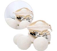 Fockety Wool Laundry Balls Fabric Softener for Speeding Up Dry Time, Great Performance for Fluffy Fabrics and Baby Clothes, 6PCS Reusable Wool Dryer Balls for Housewarming Gifts