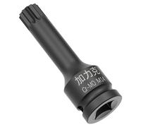 FOCMKEAS 1/2-Inch Drive x M14(14mm） Impact XZN Triple Square Spline Bit Socket, Metric Lengthen Screwdriver Socket Adapter, 3-Inch Length, CR-MO Steel, One-Piece Construction, Black