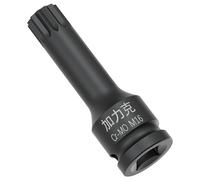 FOCMKEAS 1/2-Inch Drive x M16(16mm） Impact XZN Triple Square Spline Bit Socket, Metric Lengthen Screwdriver Socket Adapter, 3-Inch Length, CR-MO Steel, One-Piece Construction, Black