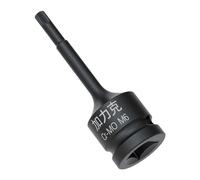 FOCMKEAS 1/2-Inch Drive x M6(6mm） Impact XZN Triple Square Spline Bit Socket, Metric Lengthen Screwdriver Socket Adapter, 3-Inch Length, CR-MO Steel, One-Piece Construction, Black