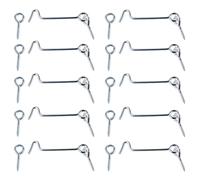 Focmkeas 10 Pcs 3"L Silver Hook and Eye Latch Hook Latch with Mounting Screws Carbon Steel Zinc Plated Privacy Lock Mounting Screws for Wooden Cabin Gate Sliding Barn Door Swivel Window
